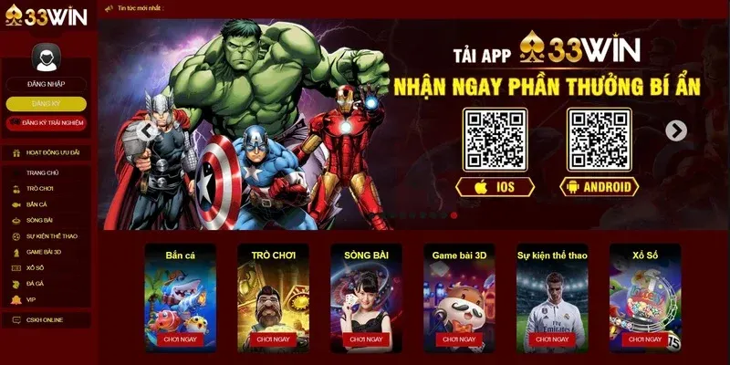 Tải app 33win để trải nghiệm mọi lúc mọi nơi